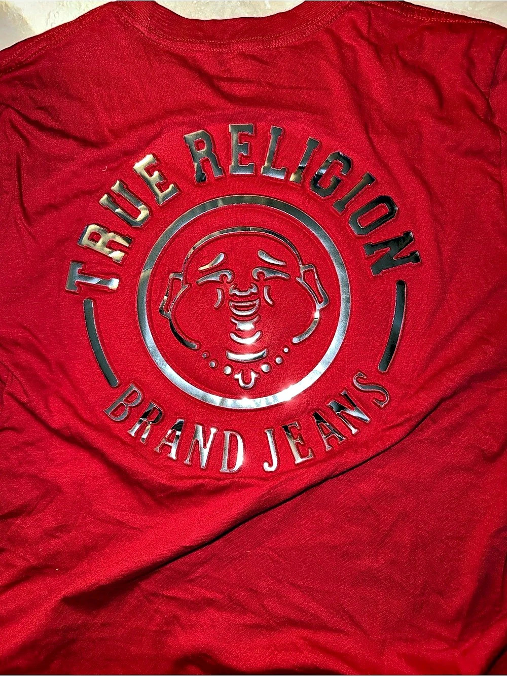 True Religion Graphic Logo Red Size XL